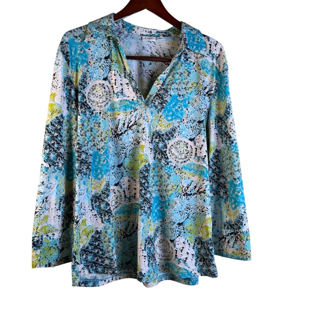 Cato Multicolor Abstract Blouse